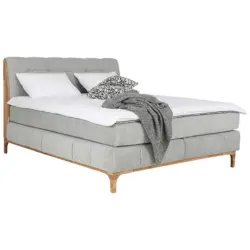 Boxspringbett 180/200 cm in Silberfarben