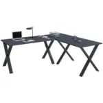 XXXLutz Lauterach - Ihr M&ouml;belhaus bei Bregenz Eckschreibtisch 220/220/76 cm in Anthrazit, Schwarz