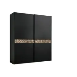 Schwebet&uuml;renschrank in Anthrazit, Schwarz, Eiche dunkel