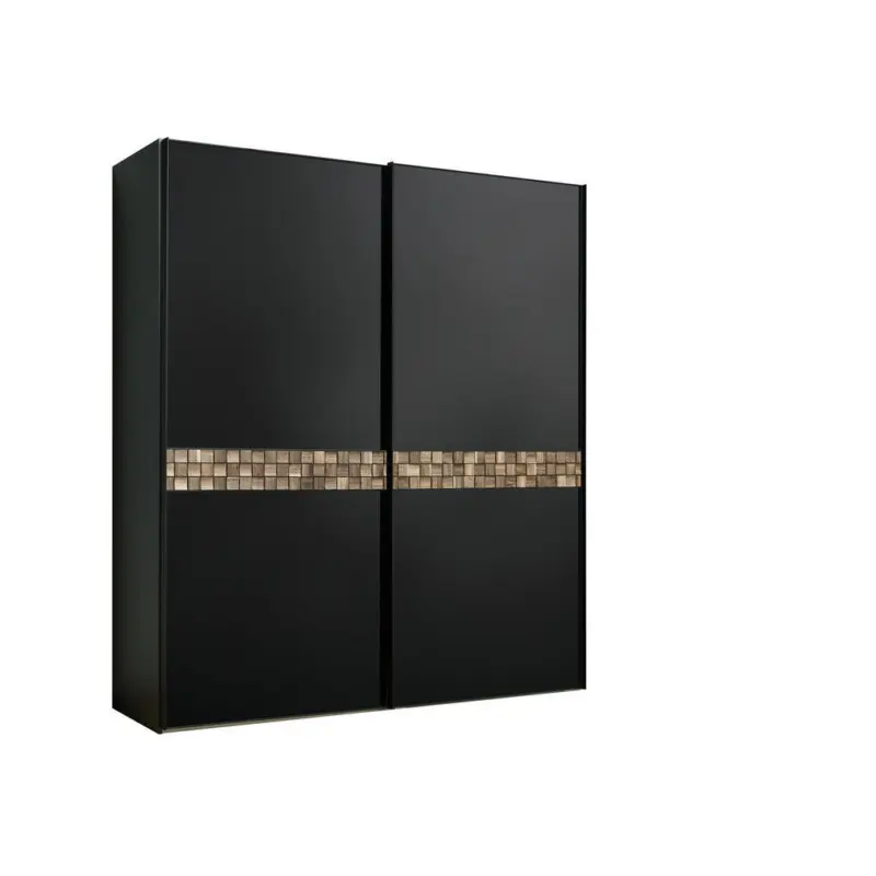 Schwebet&uuml;renschrank in Anthrazit, Schwarz, Eiche dunkel