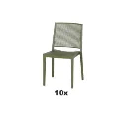 Gartensessel-Set Kunststoff Gr&uuml;n