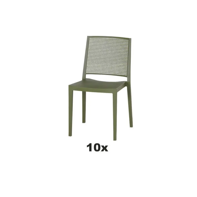 Gartensessel-Set Kunststoff Gr&uuml;n