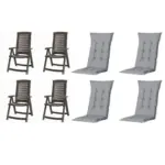 XXXLutz Lauterach - Ihr M&ouml;belhaus bei Bregenz Gartenstuhl-Set Kunststoff, Textil Grau