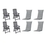 XXXLutz Lauterach - Ihr M&ouml;belhaus bei Bregenz Gartenstuhl-Set Kunststoff, Textil Anthrazit, Grau