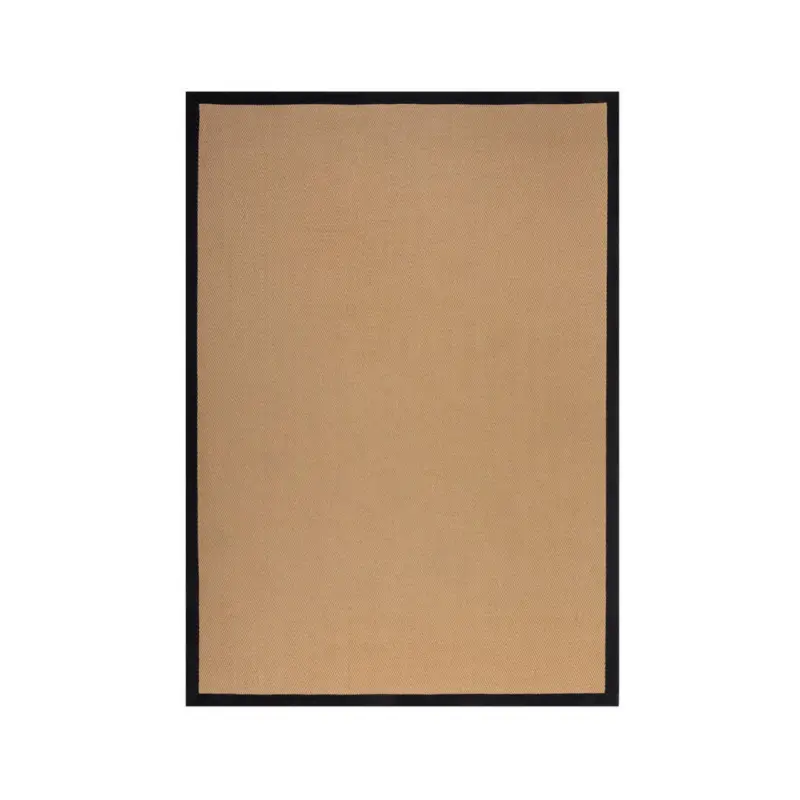 Flachwebeteppich 200/290 cm Herringbone Border Schwarz