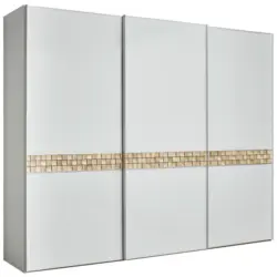 Schwebet&uuml;renschrank in Grau, Eichefarben