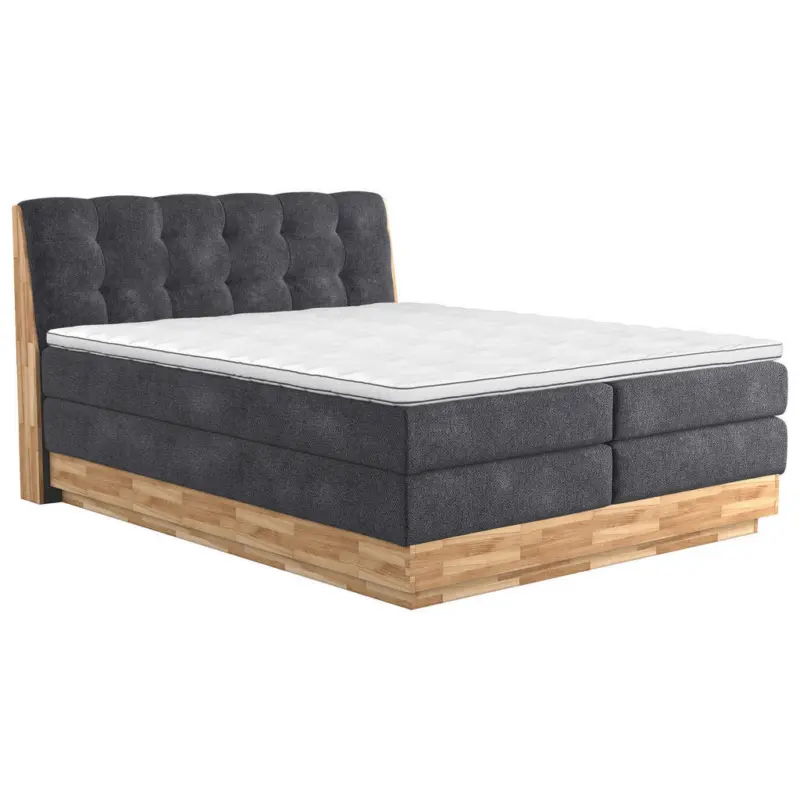 Boxspringbett 200/200 cm in Anthrazit