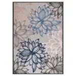 XXXLutz Lauterach - Ihr M&ouml;belhaus bei Bregenz Outdoorteppich 140/200 cm Floral Blau, Grau, Wei&szlig;