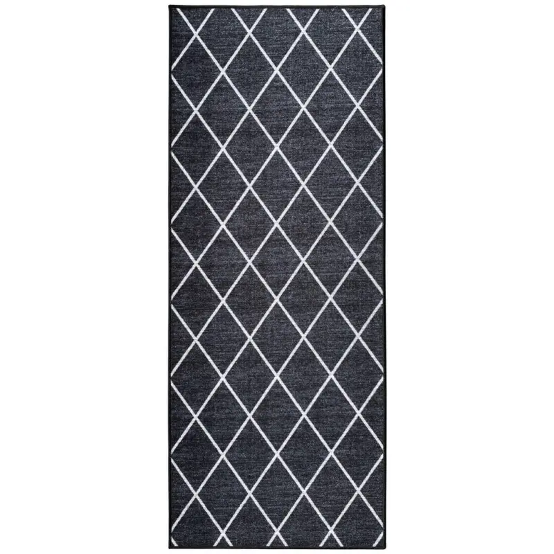 L&auml;ufer 80/500 cm Cosenza Schwarz, Wei&szlig;