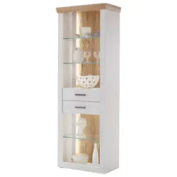 Vitrine in Eichefarben, Pinienfarben