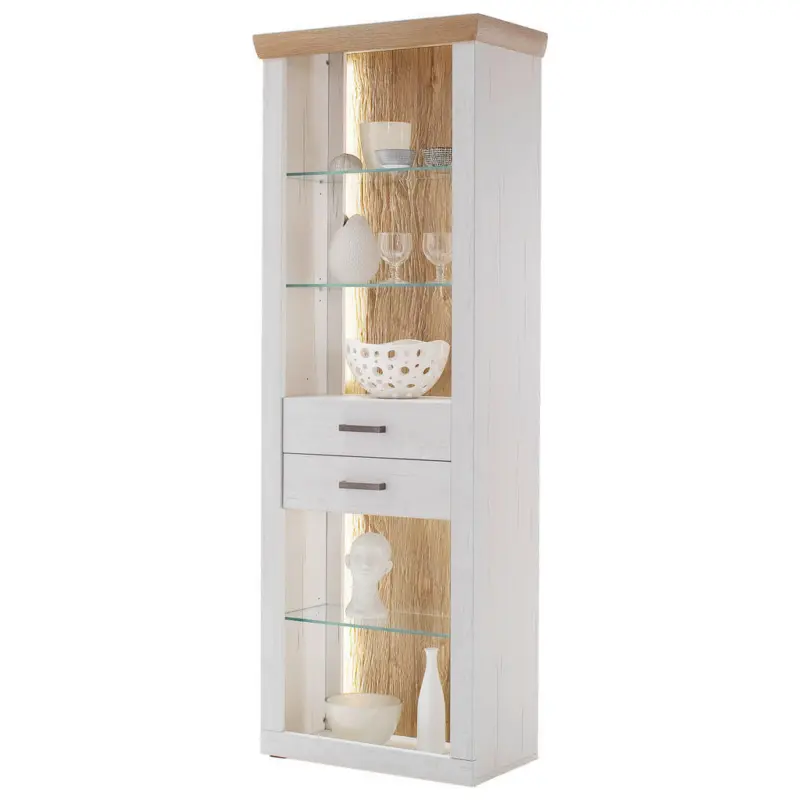 Vitrine in Eichefarben, Pinienfarben