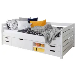 Stauraumbett 120/200 cm in Wei&szlig;