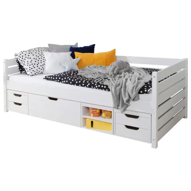 Stauraumbett 120/200 cm in Wei&szlig;