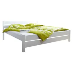 Bett 140/200 cm in Wei&szlig;