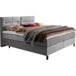 Boxspringbett 200/220 cm in Grau