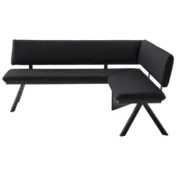 Eckbank 190/150 cm in Schwarz