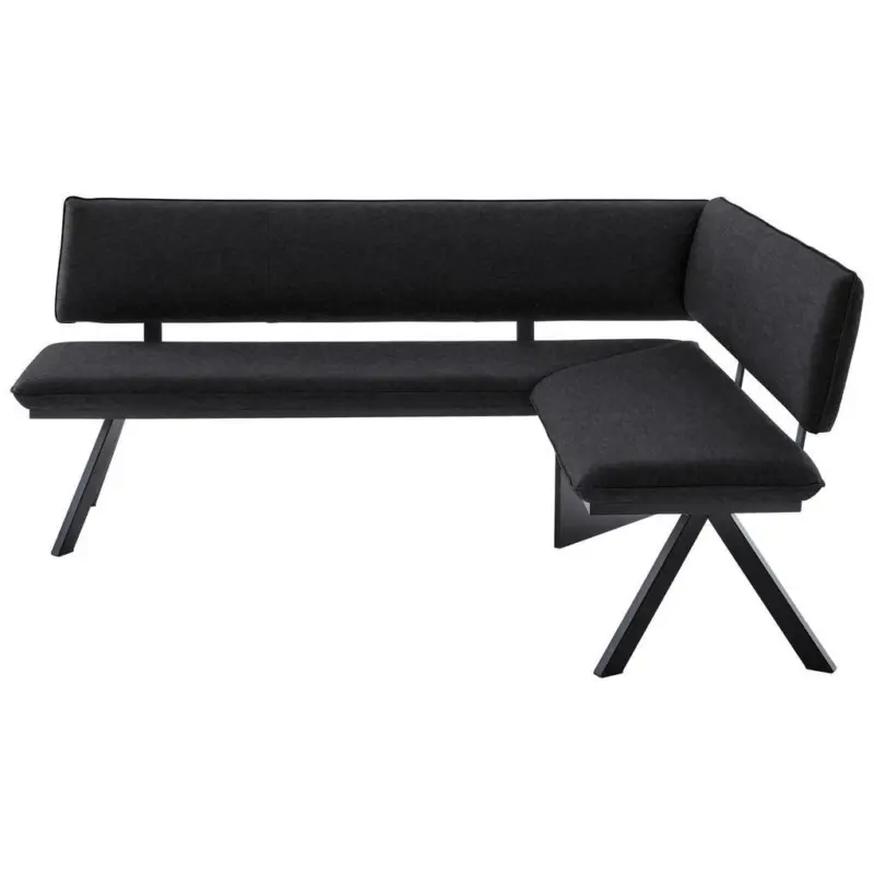 Eckbank 190/150 cm in Schwarz