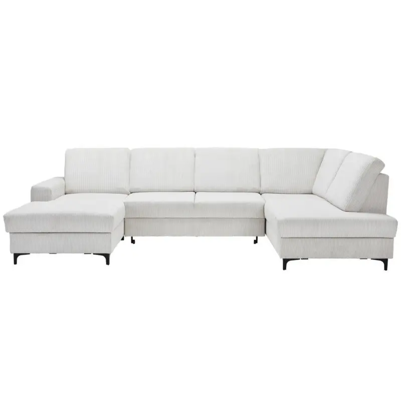 Wohnlandschaft in Cord Creme