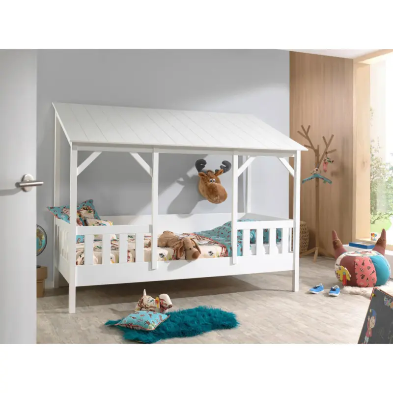 Hausbett 90/200 cm in Wei&szlig;