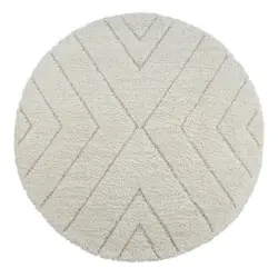 Hochflorteppich 120 cm Ideal Shaggy Creme