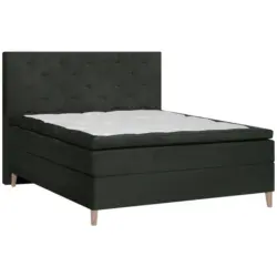 Boxspringbett 140/200 cm in Dunkelgr&uuml;n