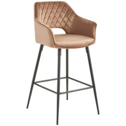 Barhocker in Schwarz, Taupe