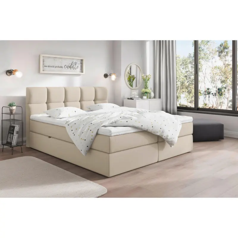 Boxbett 160/200 cm in Creme