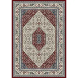 Webteppich 133/195 cm Ferrara Creme, Rot, Dunkelblau