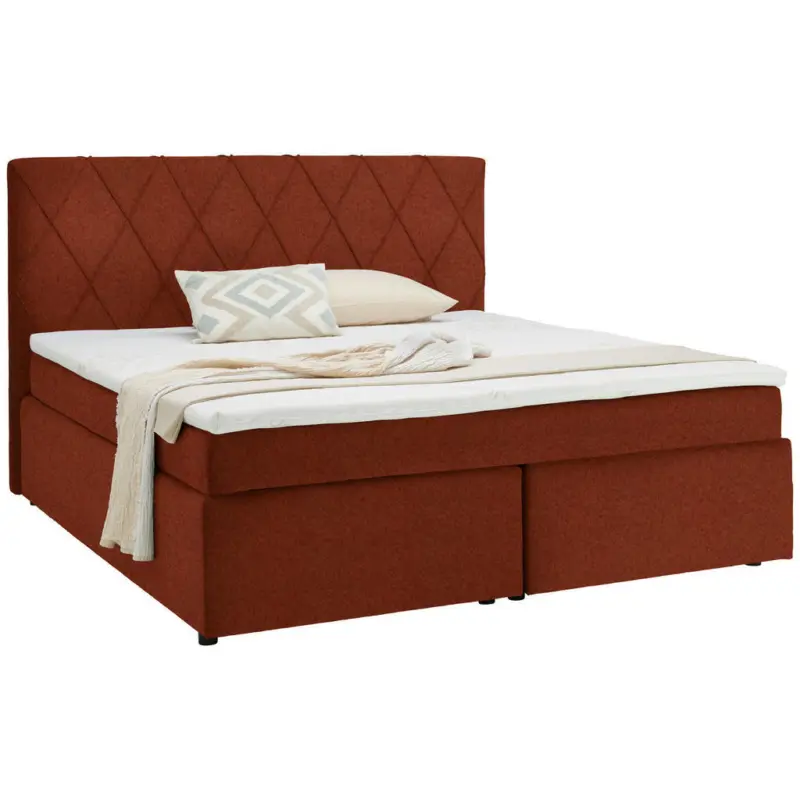 Boxspringbett 180/200 cm in Rostfarben