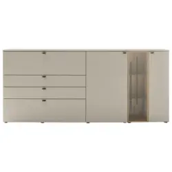 Sideboard Eichefarben, Seidengrau 240/106/43 cm
