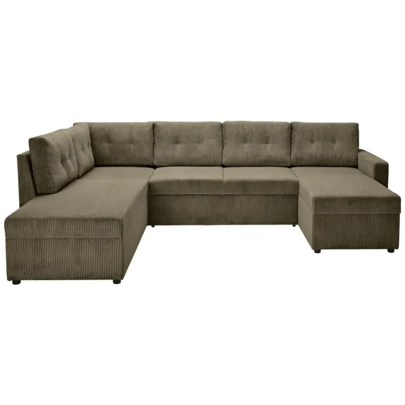 Wohnlandschaft in Cord Olivgr&uuml;n