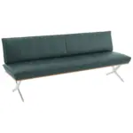 XXXLutz Lauterach - Ihr M&ouml;belhaus bei Bregenz Sitzbank 194/88/66 cm in Nussbaumfarben, Nickelfarben, Petrol