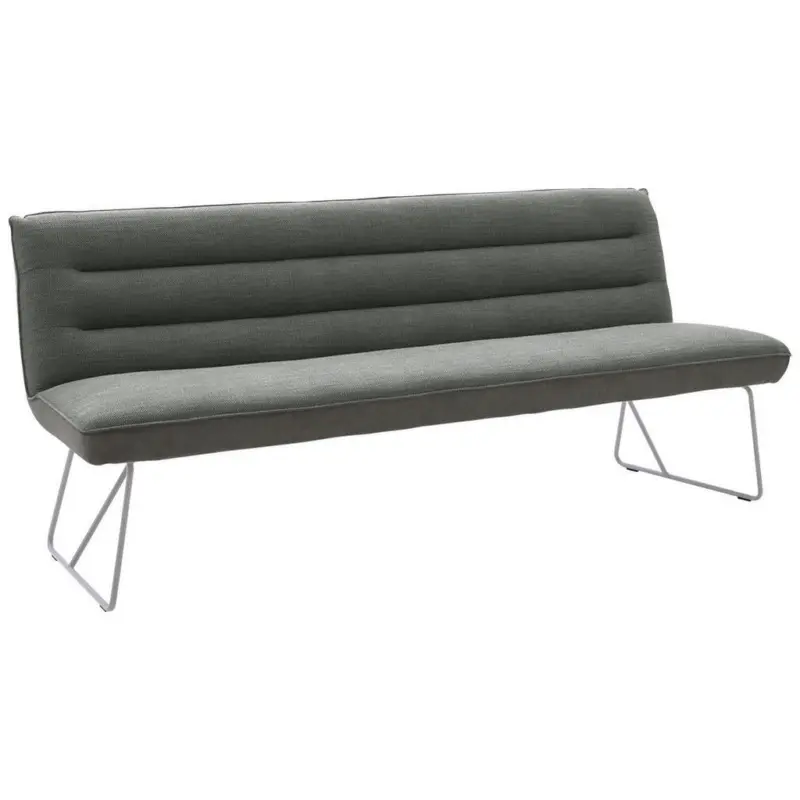 Sitzbank 168/89/68 cm in Grau, Edelstahlfarben