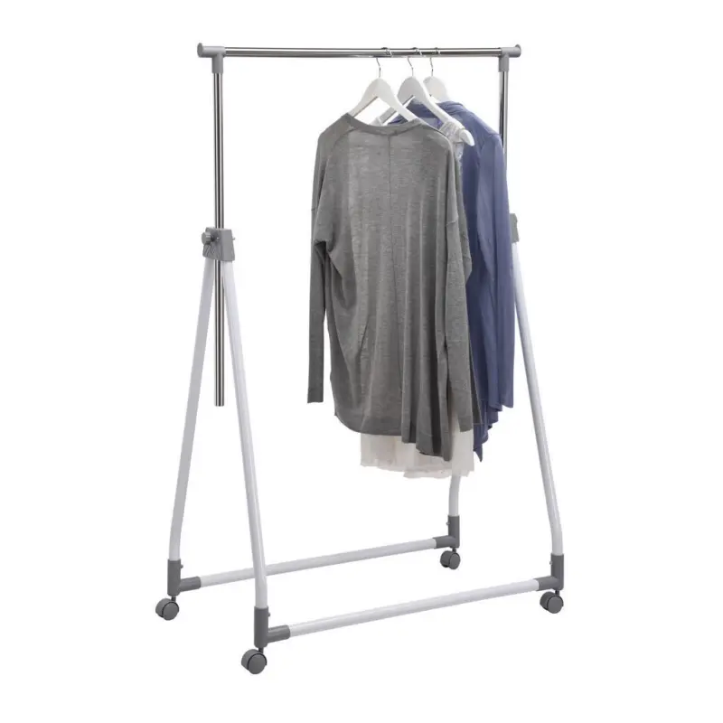 Kleiderwagen in Wei&szlig;, Chromfarben 92/99-167/48 cm