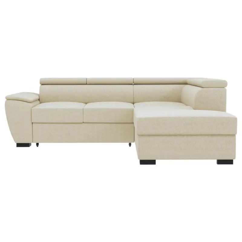 Ecksofa in Flachgewebe Beige