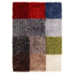 Hochflorteppich 65/130 cm Rosemary Luxury Home Shaggy Multicolor