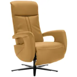 Relaxsessel in Leder Senfgelb