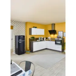 K&uuml;chenleerblock 230/215 cm in Wei&szlig;