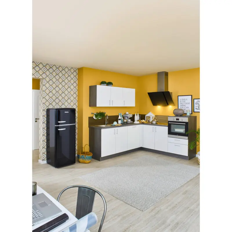 K&uuml;chenleerblock 230/215 cm in Wei&szlig;