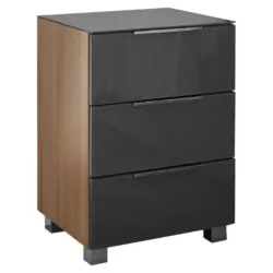 Nachtk&auml;stchen in Graphitfarben, Eichefarben