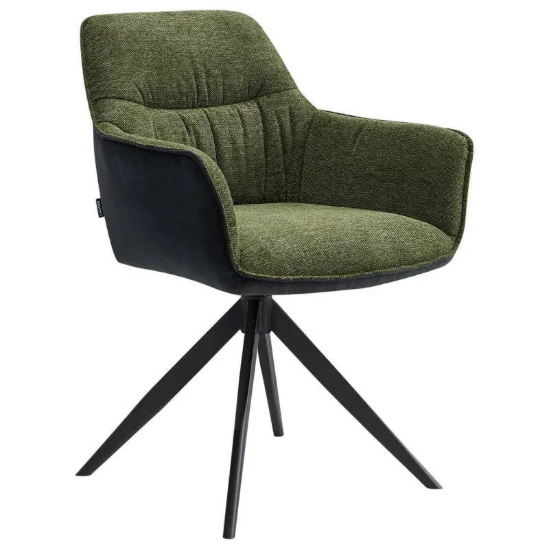 Armlehnstuhl Sitzfl&auml;che 360&deg; drehbar, inklusive Armlehnen, automatische R&uuml;ckholfunktion Webstoff