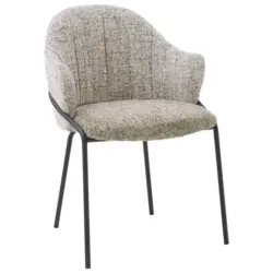 Armlehnstuhl Lederauswahl, Stoffauswahl beflockt