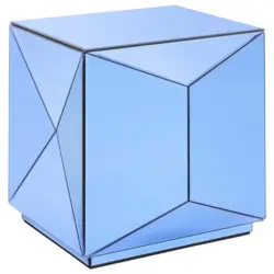 Beistelltisch in Glas, Holzwerkstoff 40/40/40 cm