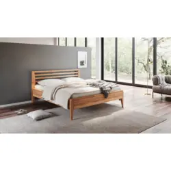 Bett 140/200 cm in Naturfarben, Kernbuche