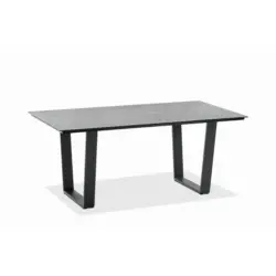 Gartentisch Kunststoff Anthrazit, Grau rechteckig