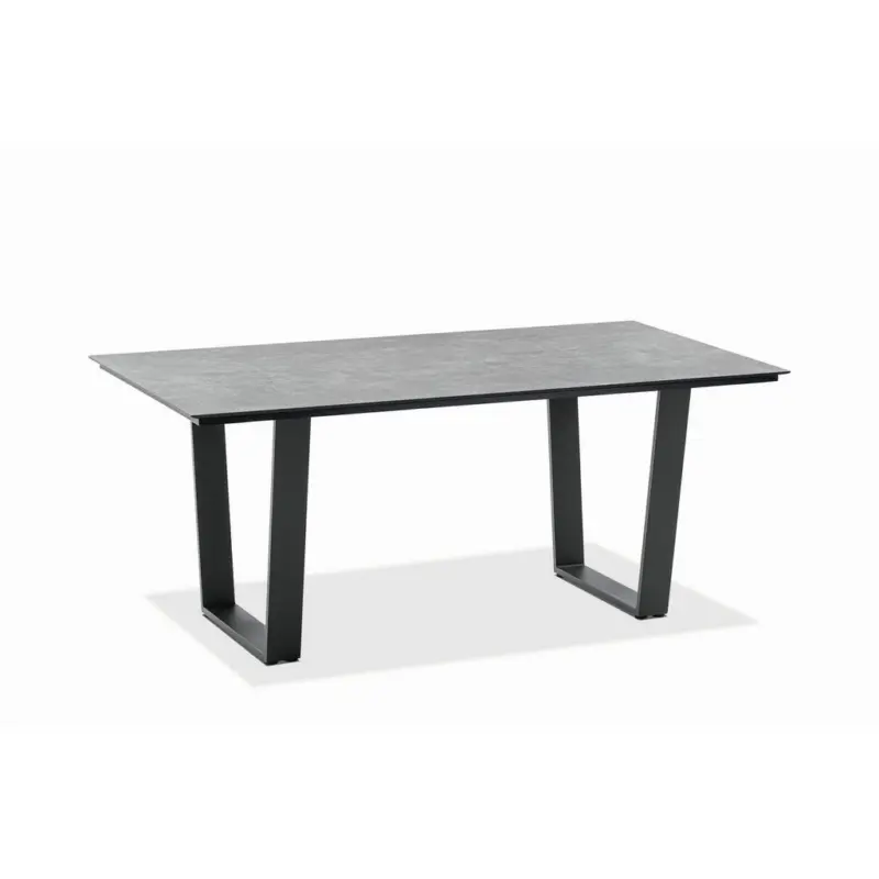 Gartentisch Kunststoff Anthrazit, Grau rechteckig