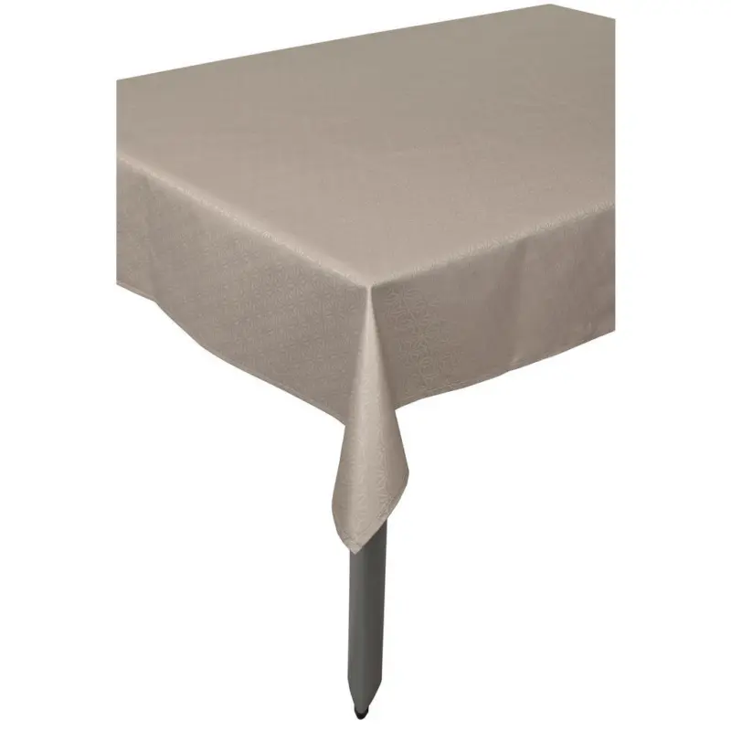 Tischdecke Textil beschichtet Taupe 140/340 cm
