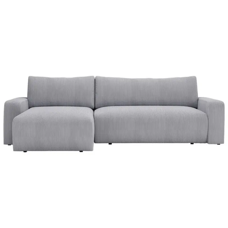 Ecksofa in Cord Grau