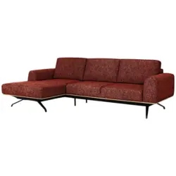 Ecksofa in Struktur Rostfarben 157/262 cm