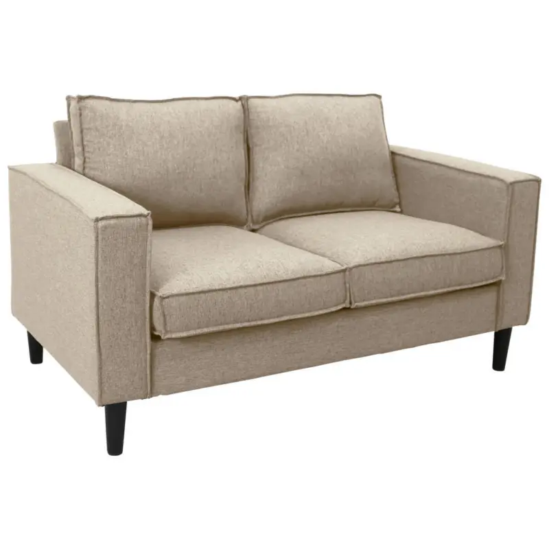 2-Sitzer-Sofa Beluna in Leinenoptik Beige